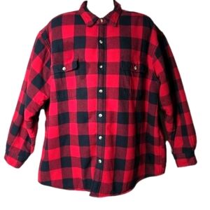 Red Head Men's 2XL Sherpa Fleece Lined Plaid Flannel Thick Heavy Jacket